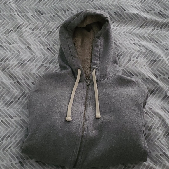 Mens Sherpa lined zip hoodie - Picture 3 of 12